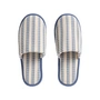HAY - Waffle -pantoffels, gestreept, dusty blue