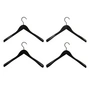 HAY - Smooth Coat brede kleerhanger, zwart (set van 4)