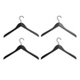 HAY - Smooth Coat slanke kleerhanger, zwart (set van 4)