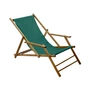 Jan Kurtz - Maxx Deckchair Teak, bekleding polyacrylstof donkergroen