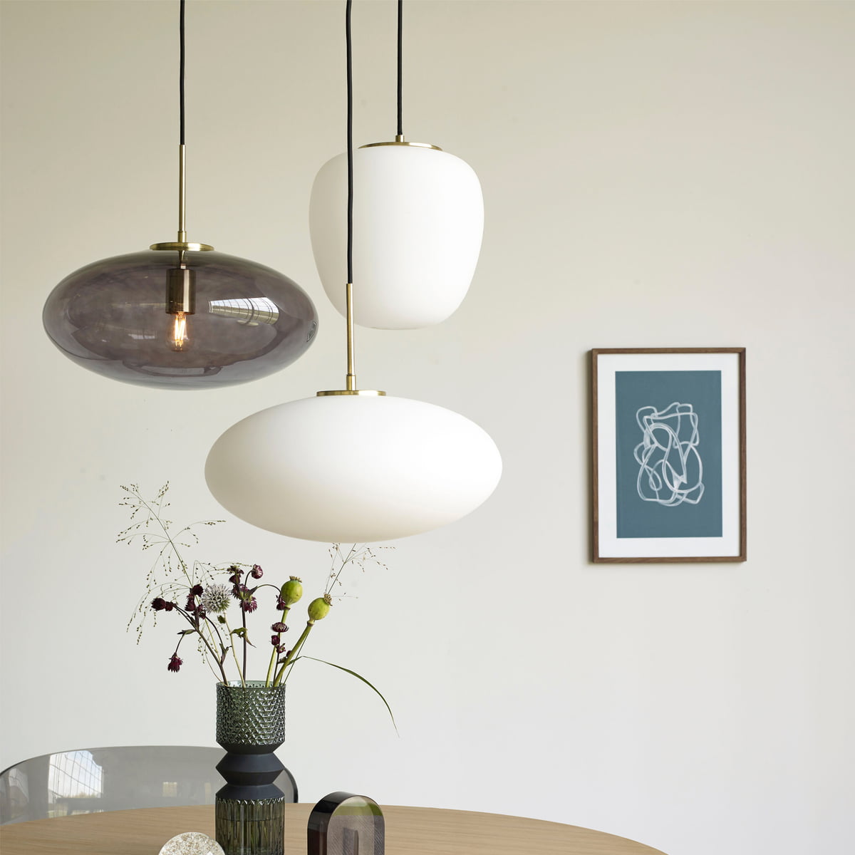 Mondstuk vastleggen emmer Hübsch Interior - Glazen hanglamp | Connox