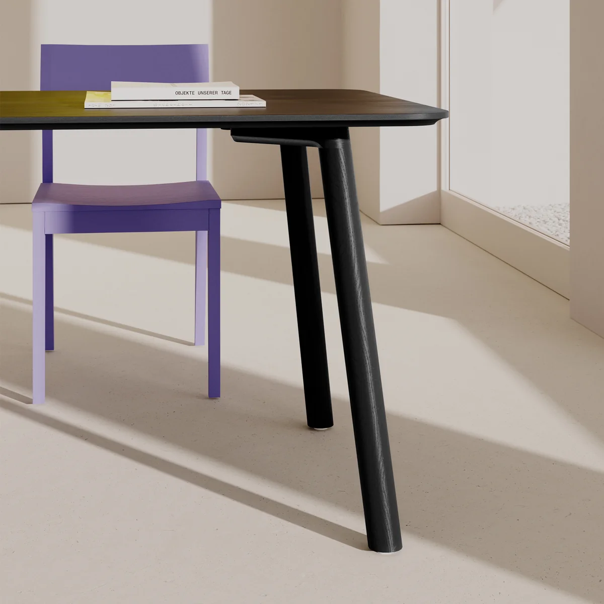 OUT Objekte unserer Tage Meyer Color - Tafel, zwart gelakt essenhout