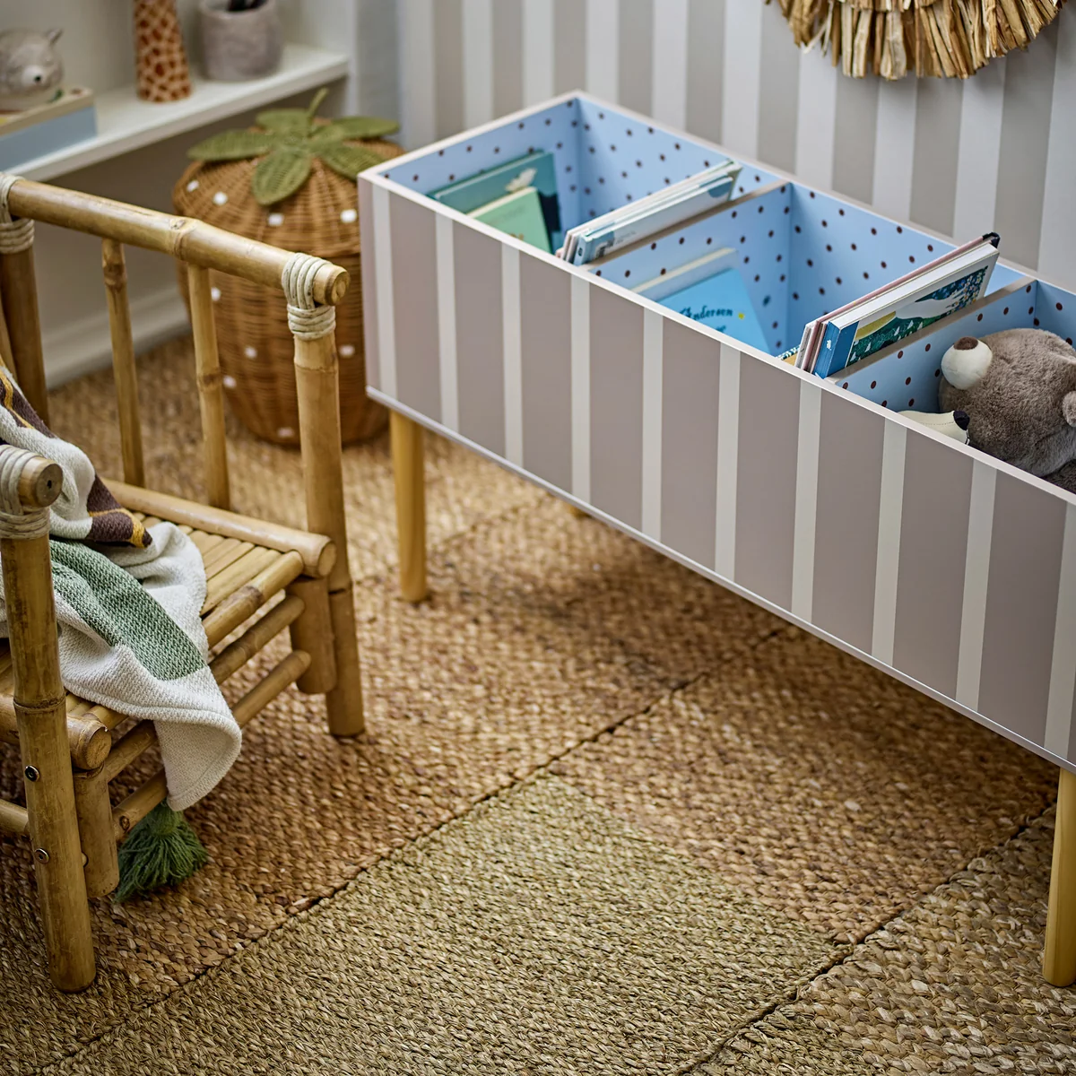 Bloomingville Mini - Salam boekenstandaard, bruin