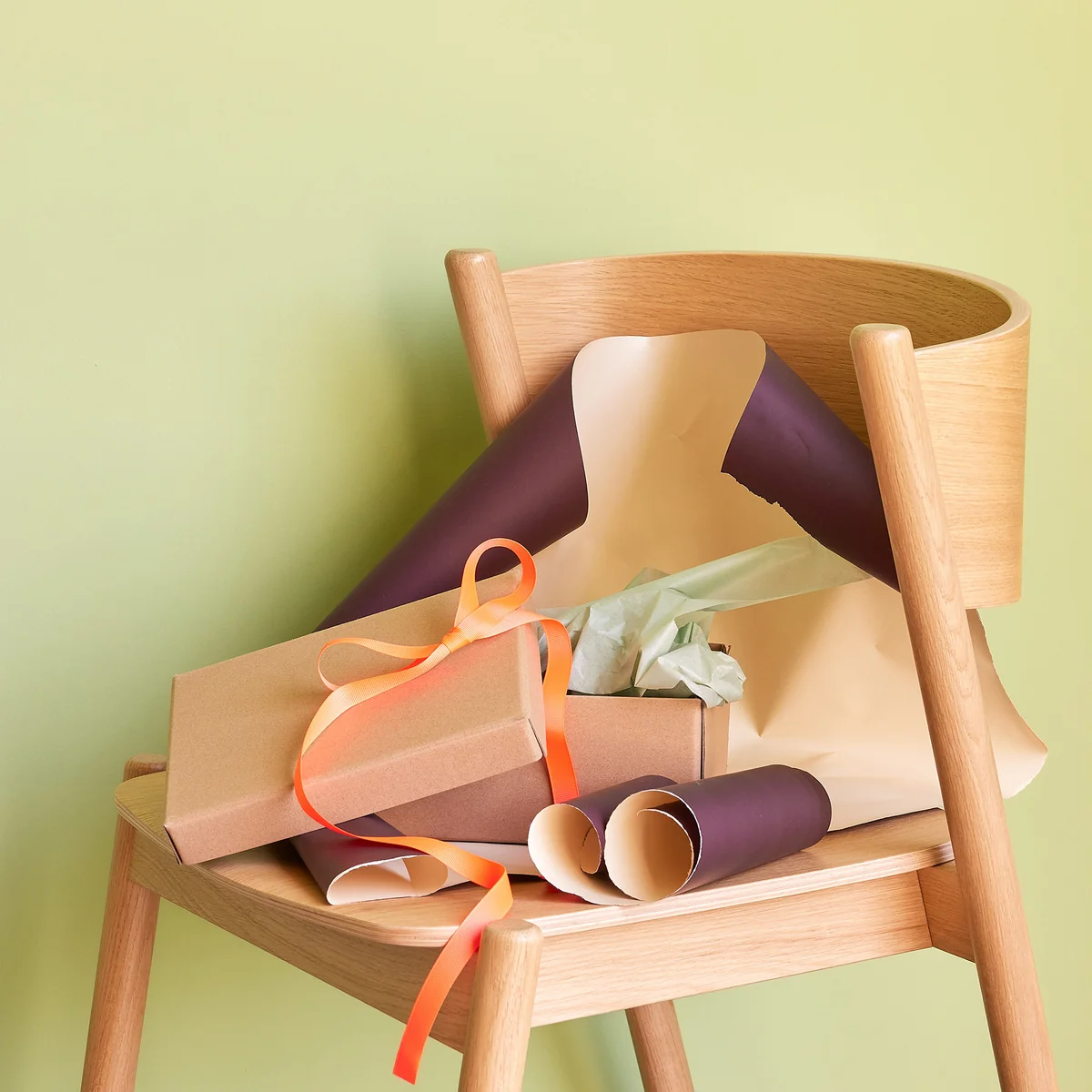 Hübsch Interior - Oblique Stoel, eiken / naturel