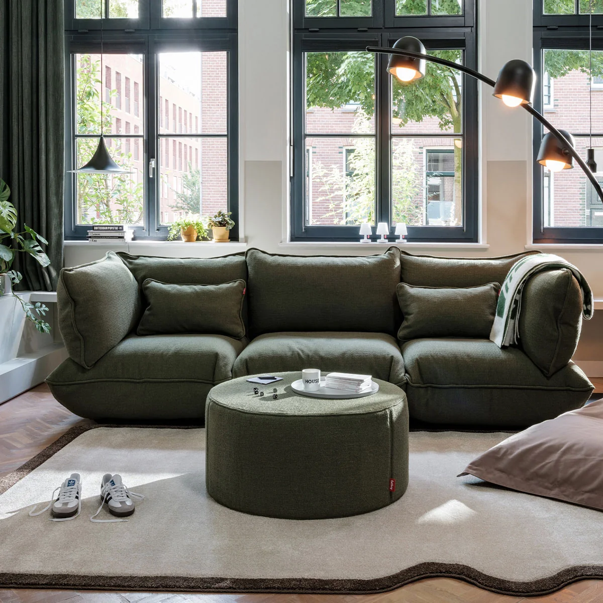 Fatboy - Sumo Hoekmodule, bladgroen (bouclé)