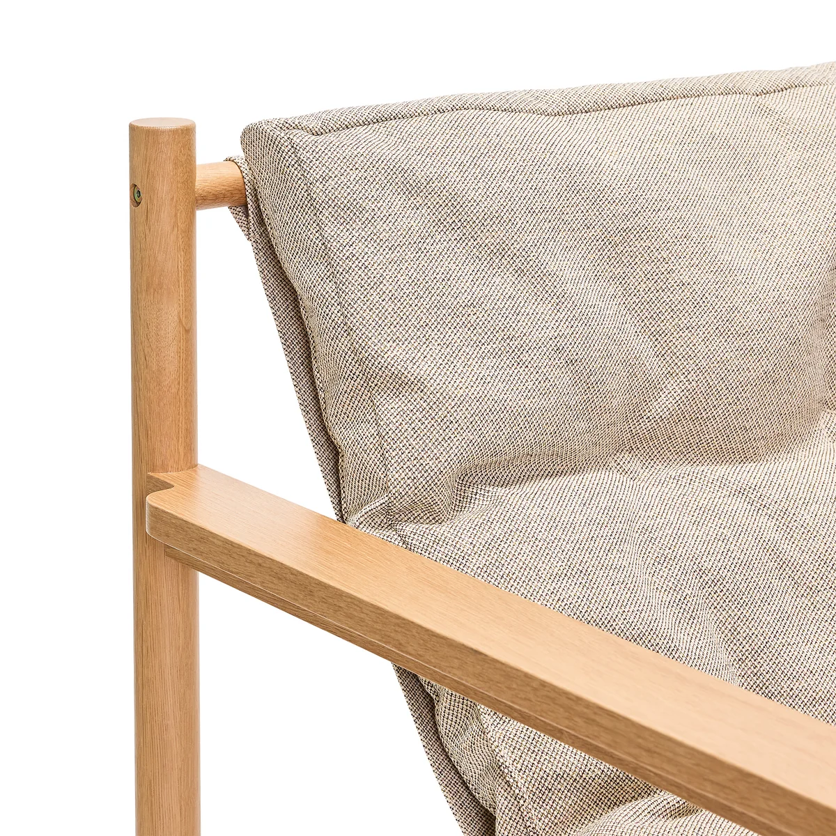 Hübsch Interior - Heritage Loungestoel natuurlijk eiken / beige