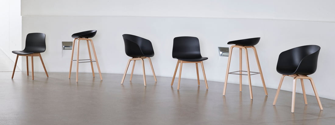 De About A Chair-serie van de Deense designstudio Hay is wereldwijd een van de bekendste en populairste series zitmeubelen. De About A Eco serie van Hay gaat nu nog een stap verder: voor de productie wordt gerecycled polypropyleen (PP) gebruikt.