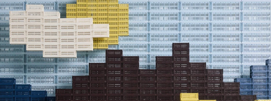 HAY - Gekleurde Krattenmand