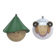 A di Alessi - Pastorello en Pecorello Christmas Bauble Set
