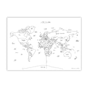 Awesome Maps - Handgeschreven wereldkaart Sketch Map 