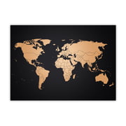 Awesome Maps - Wereldkaart Koper