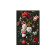 Ixxi - Bloemenstilleven in een glazen vaas (de heem)
