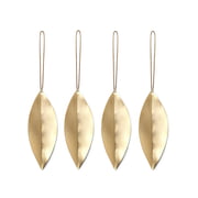 ferm Living - Leaf Brass Ornamenten (Set van 4)