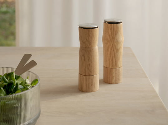 Stelton - Storm zout- en pepermolen, eik