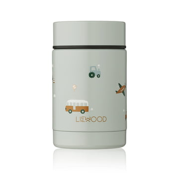 LIEWOOD - Nadja Lunchbox, 250 ml, voertuigen, duifblauw mix