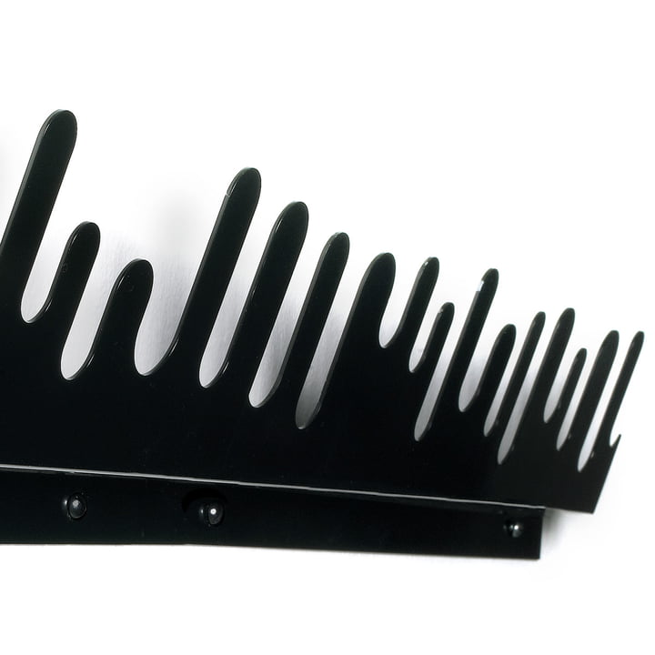 De Wave Hanger Kapstok van Design House Stockholm , zwart, set van 2