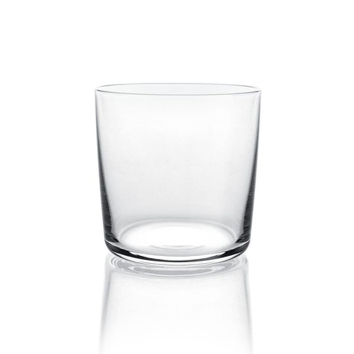 Water en longdrinkglas van de Glass Family by A di Alessi