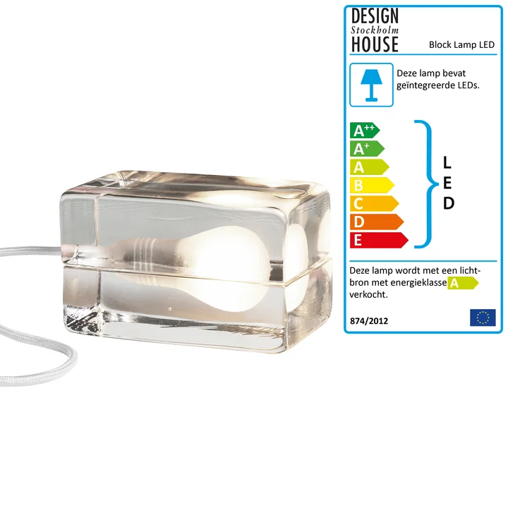 Design House Stockholm - Bloklamp, wit