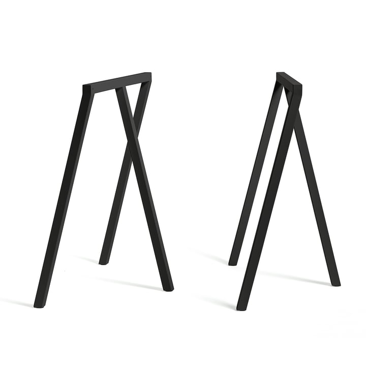 Loop tafel schragen Stand Frame by Hay in zwart (2 stuks)