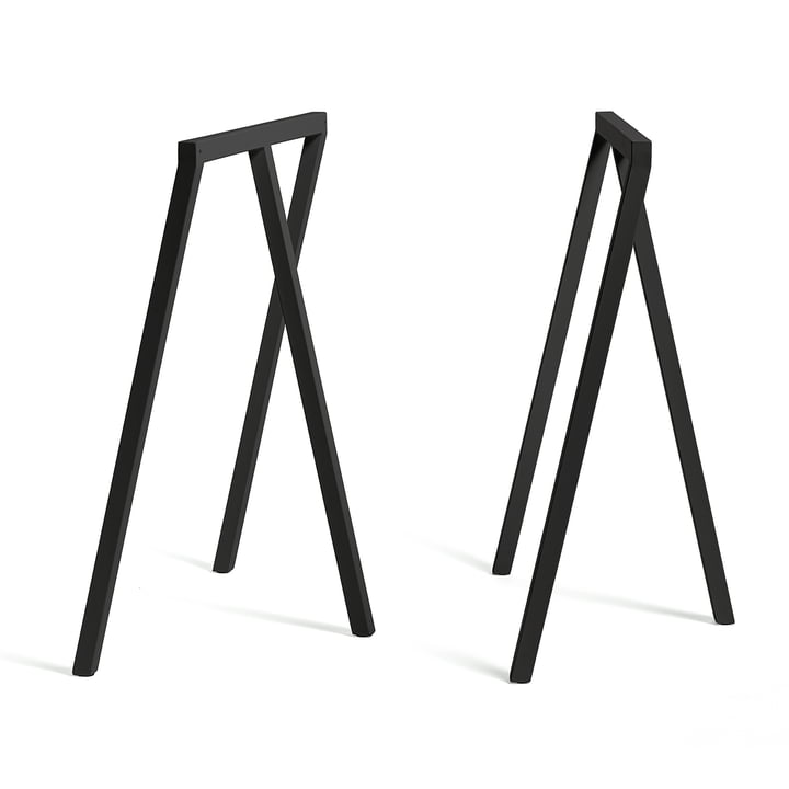 Loop tafel schragen Stand Frame High van Hay in zwart (2 stuks)