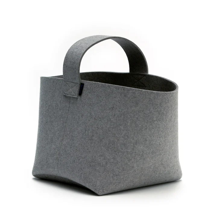 Hey Sign Brandhouten mand met handvat - antraciet