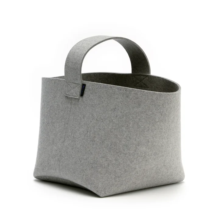 Hey Sign Brandhouten mand met handvat - licht gevlekt