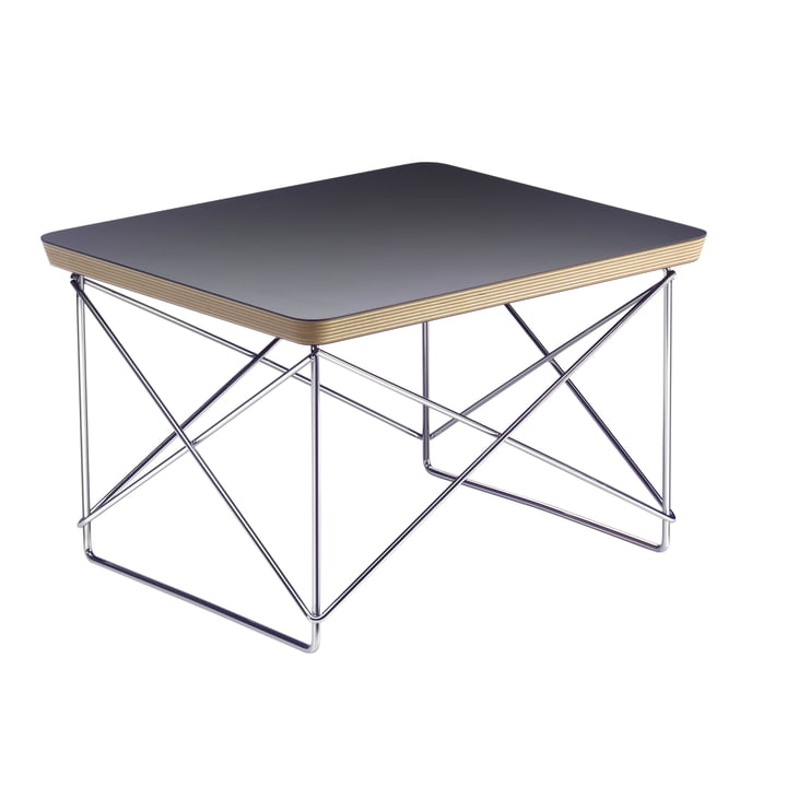Eames Occasional Table LTR van Vitra in HPL zwart / chroom