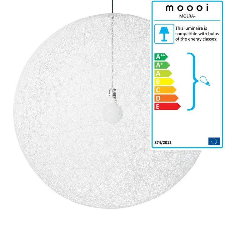 Willekeurig licht L van Moooi in wit