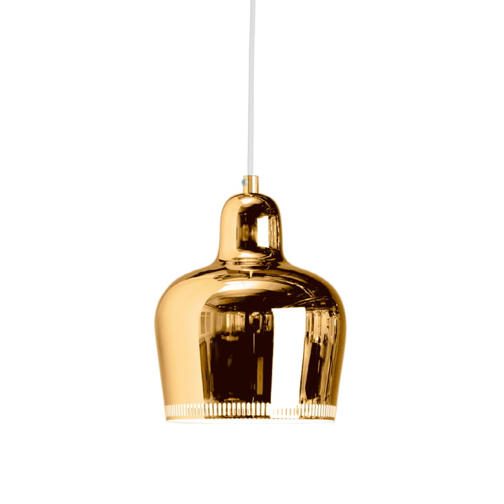 De A 330S Golden Bell hanglamp van Artek , messing