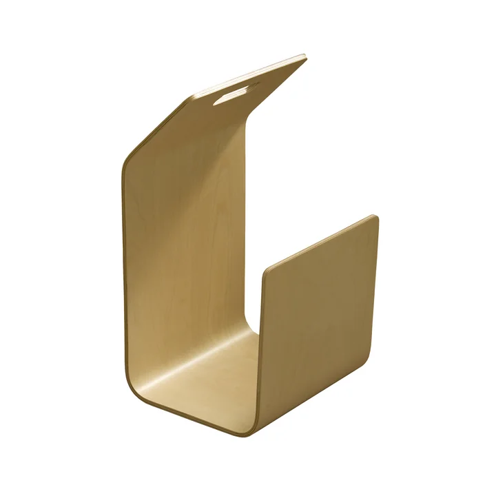 Artek Kanto magazine en brandhouten rek, berk