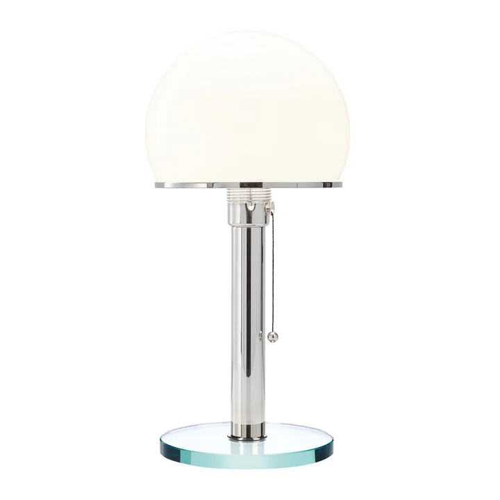 Wagenfeld Lamp WG 25 GL, basis van helder glas