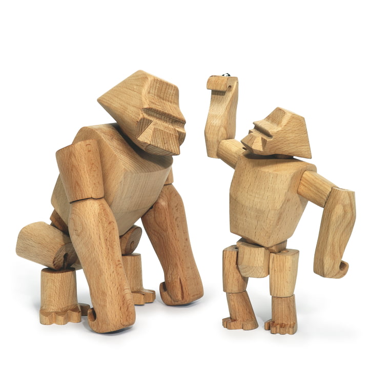 De flexibele gorilla uit de serie Wooden Ceatures van Areaware