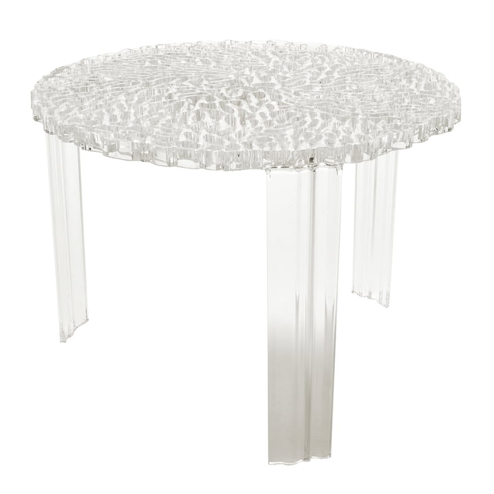 T-tafel, H 36 cm, glashelder van Kartell