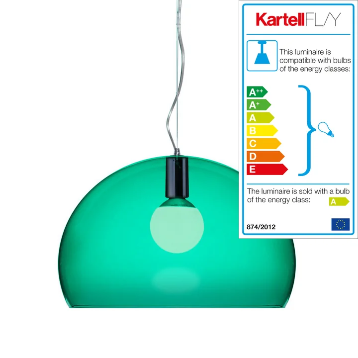 Kartell FL/Y Hanglamp, smaragdgroen