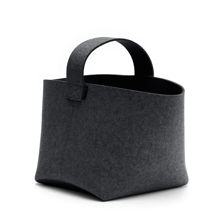 Hey Sign Brandhouten mand met handvat - grafiet