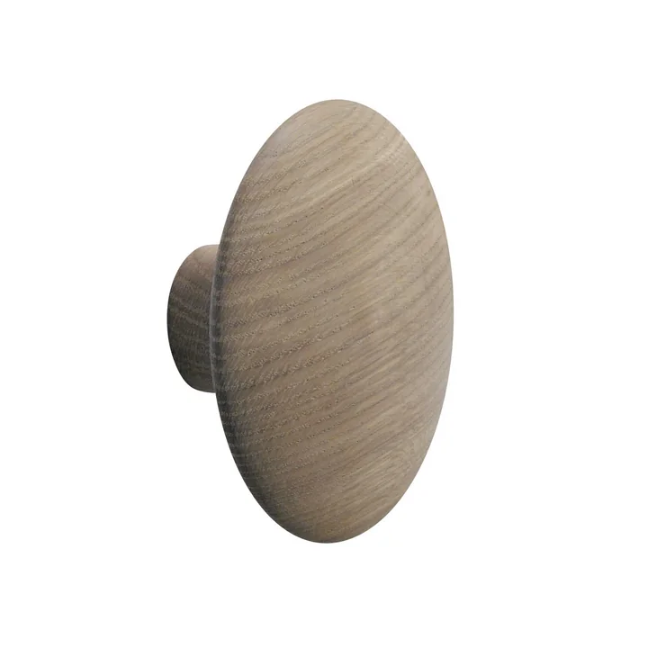Wandhaak "The Dots" single medium van Muuto in natuurlijke eik