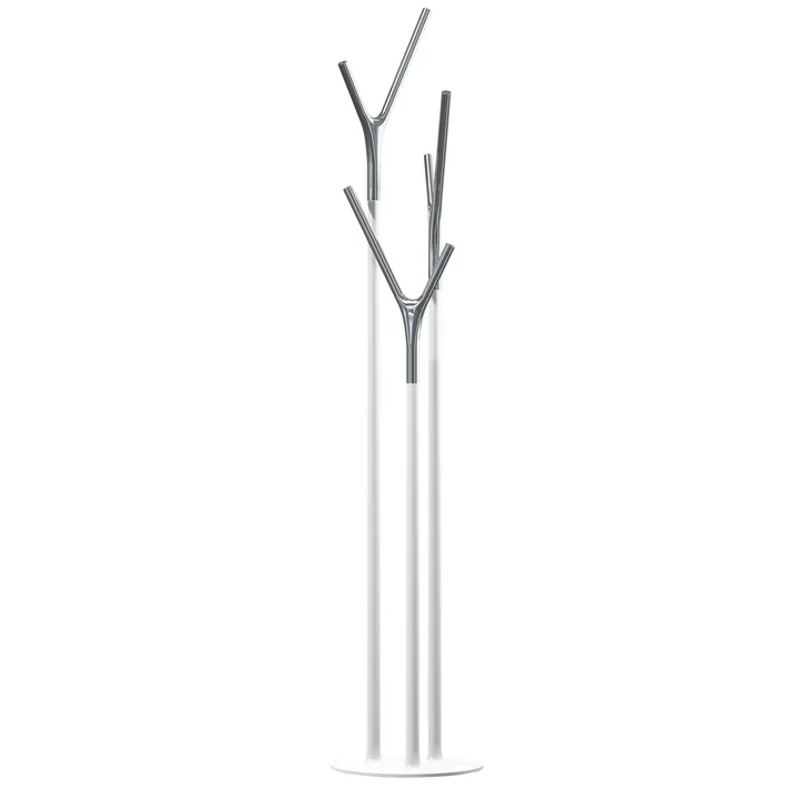 Wishbone Kapstok van Frost in gepolijst chroom / wit