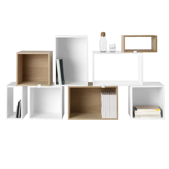 Muuto - Stacked Opbergsysteem in essen en wit