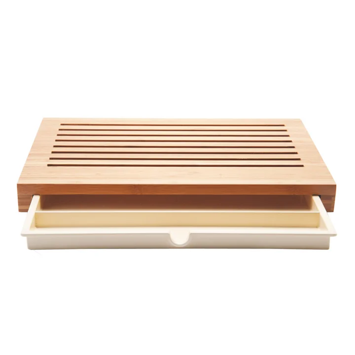 Sbriciola broodsnijplank van Alessi met open lade