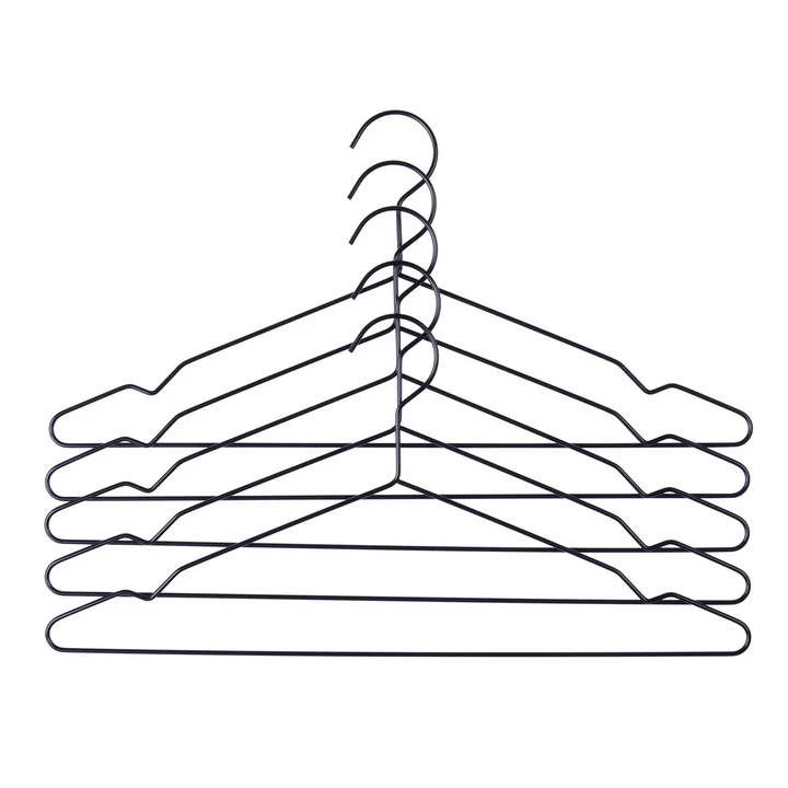 HAY - Hang Kleerhanger set van 5, zwart