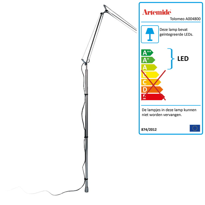 Artemide - Tolomeo Terra vloerlamp, aluminium behuizing, LED