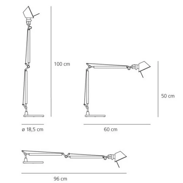 Artemide - Tolomeo Midi LED, aluminium behuizing