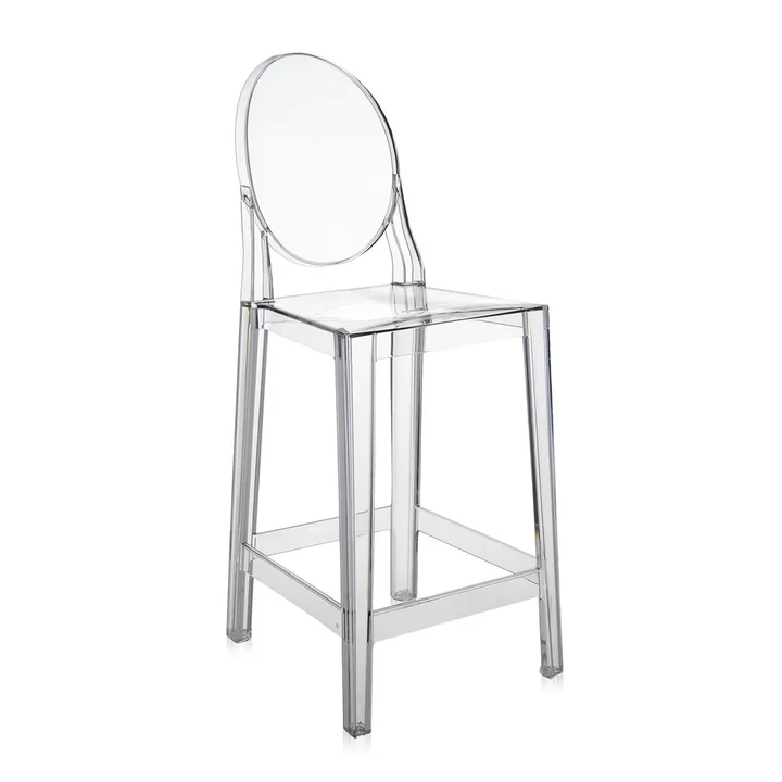 One More, One More Please Barkruk, ovaal H 110 cm, kristalhelder van Kartell