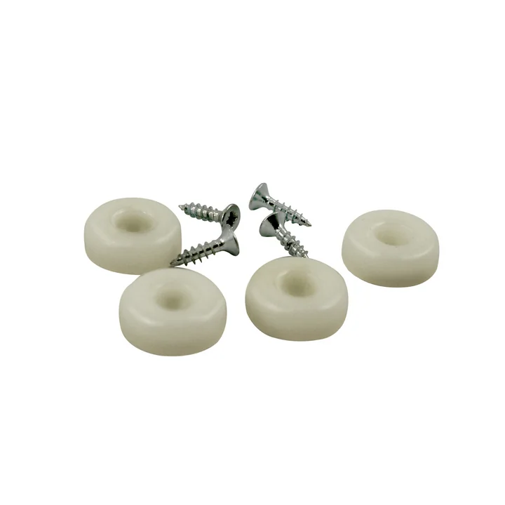 Kunststof glijset voor kunststof stoel DSW / DAW Set van 4 van Vitra in wit