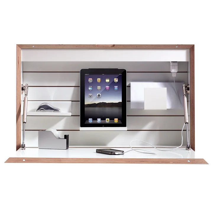 Müller Small Living - Flatbox, wit - open, deco, front