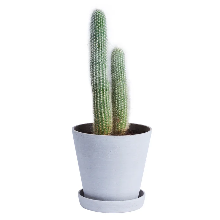 The HAY - Bloempot met schotel in L, grijs