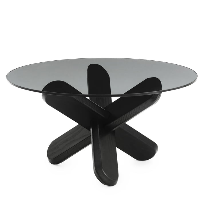 Normann Copenhagen - Ding salontafel, gerookt glas, zwart