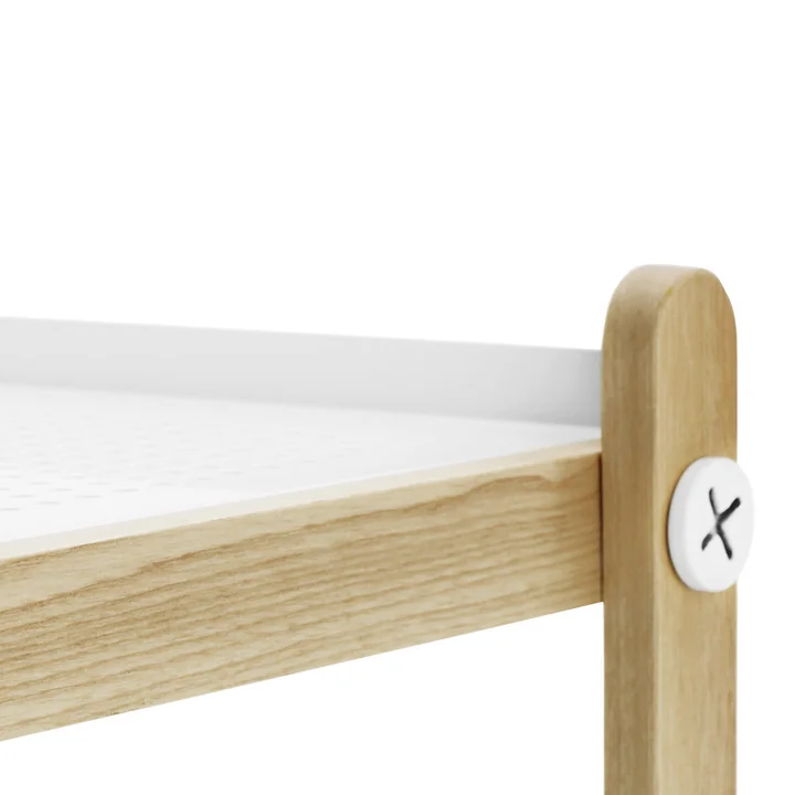 Normann Copenhagen - Sko schoenenrek, wit - hoek, bovenkant