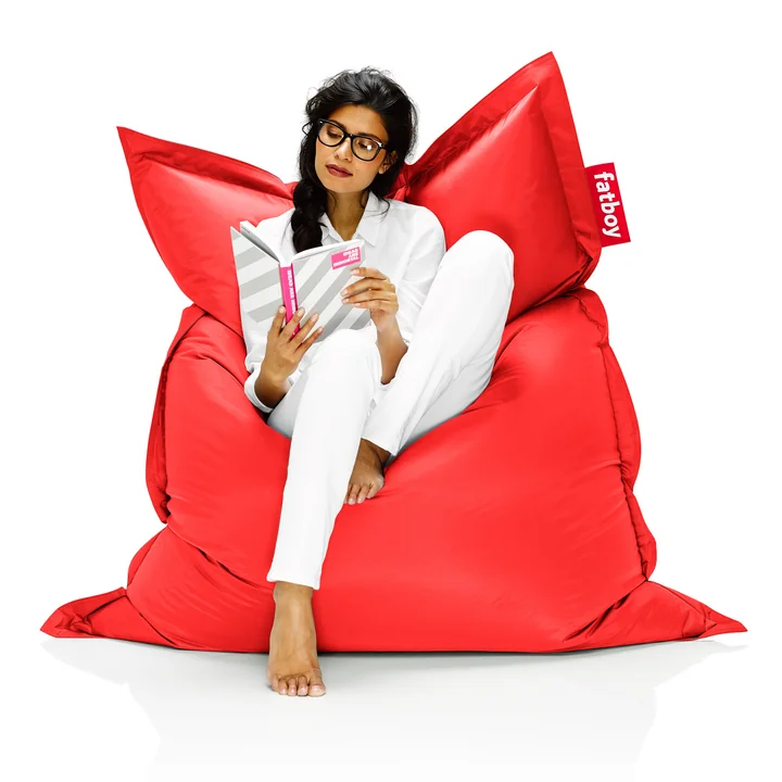 Beanbag Original - Situatie vrouw op zitzak, rood door Fatboy