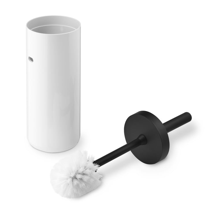 Lunar Toiletborstel van Authentics in wit/zwart